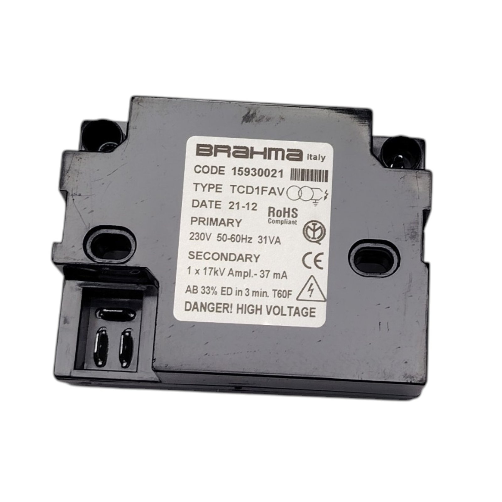 Brahma 1x15kV Ignition Transformerترانس اشعال